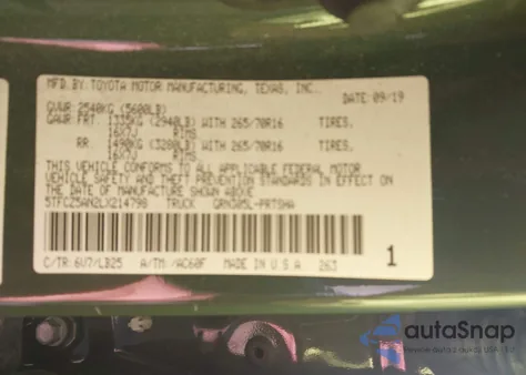 2020 Toyota Tacoma Trd Pro из США, поврежденный, VIN 5TFCZ5AN2LX214798